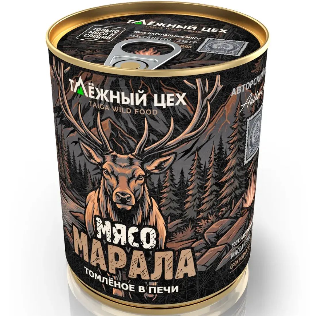 Мясо Марала Томлёная в Печи 338гр Россия