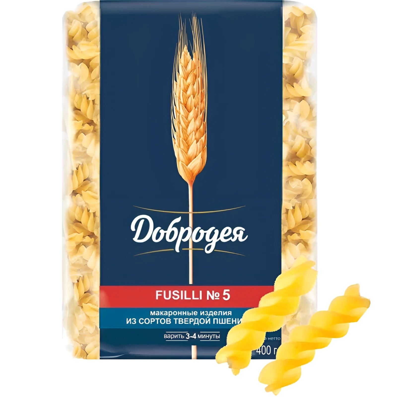 Макароны FUSILLI №5 Добродея 900гр Омск