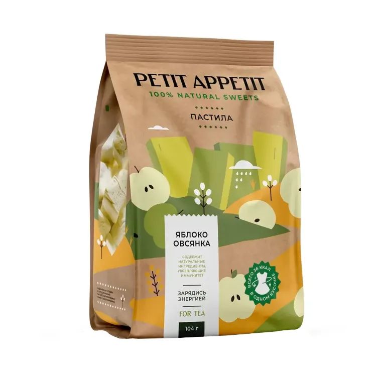 Пастила Яблоко с Овсянкой Petit Appetit 104гр Удмуртия