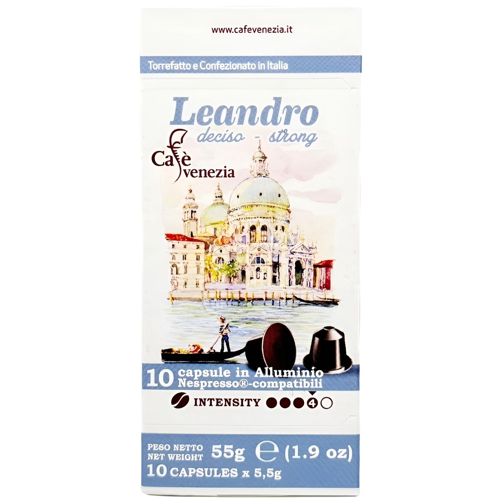 Кофе Молотый Капсульный Leandro Cafe Venezia 10шт Италия