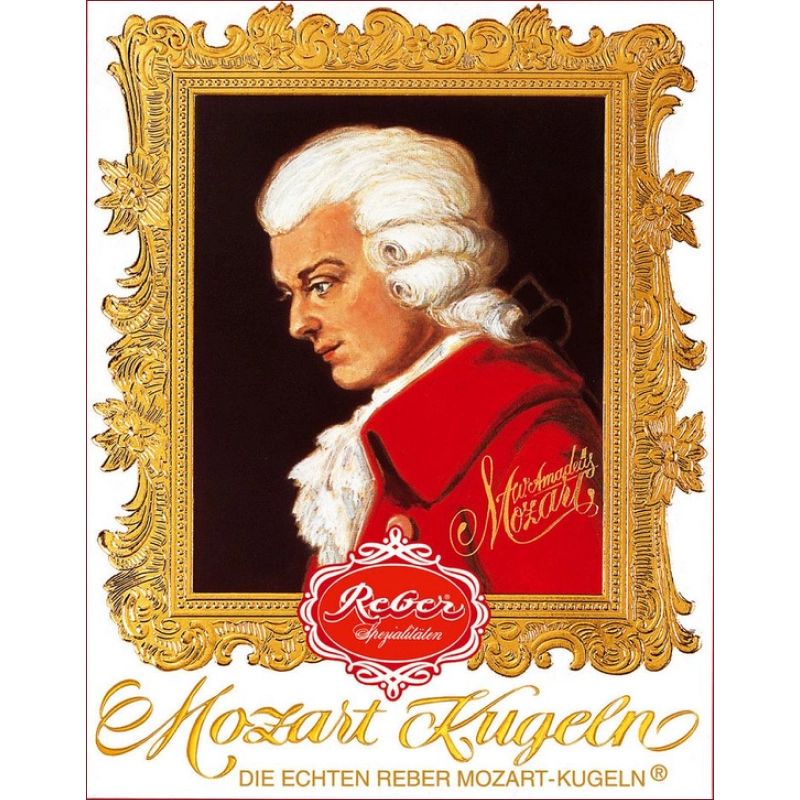 Конфеты из Горького Шоколада с Ореховым Пралине и Марципаном Mozart Kugel Reber 240гр Германия