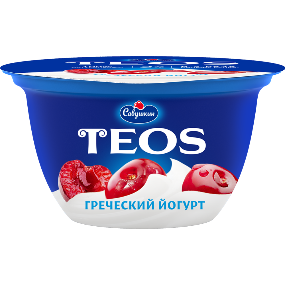 Йогурт Греческий Вишня Teos 140гр Беларусь