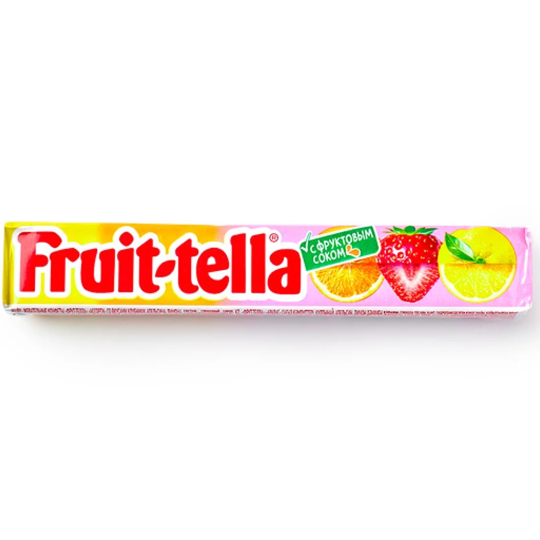 Конфета жевательная Frut-tella Клубника-Апельсин-Лимон 41гр Россия