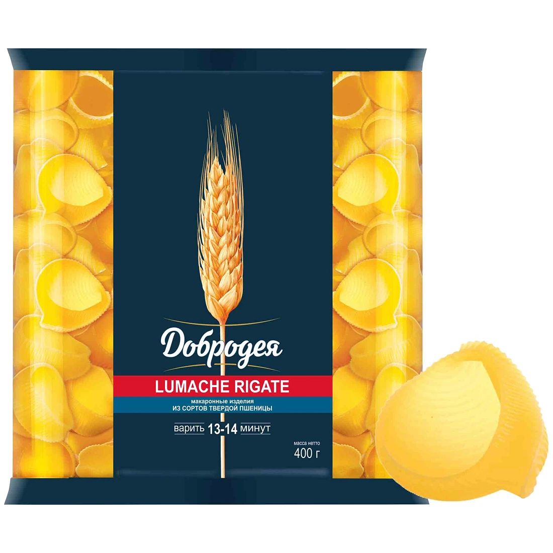 Макароны LUMACHE RIGATE Сапожек Добродея 900гр Омск