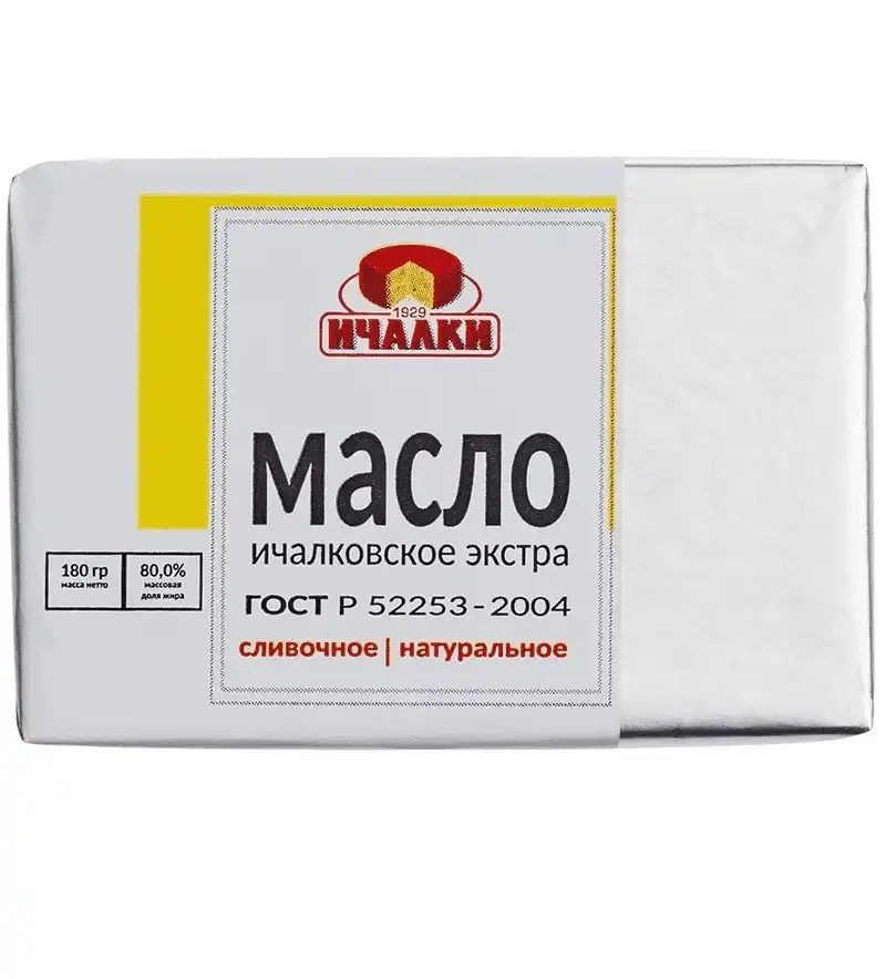 Масло Сливочное 80% Ичалки 180гр Мордовия