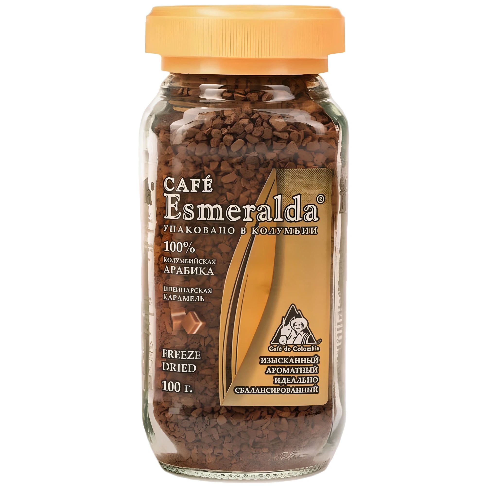Кофе Растворимый Esmeralda Freeze Dried Swiss Caramel 100гр Колумбия