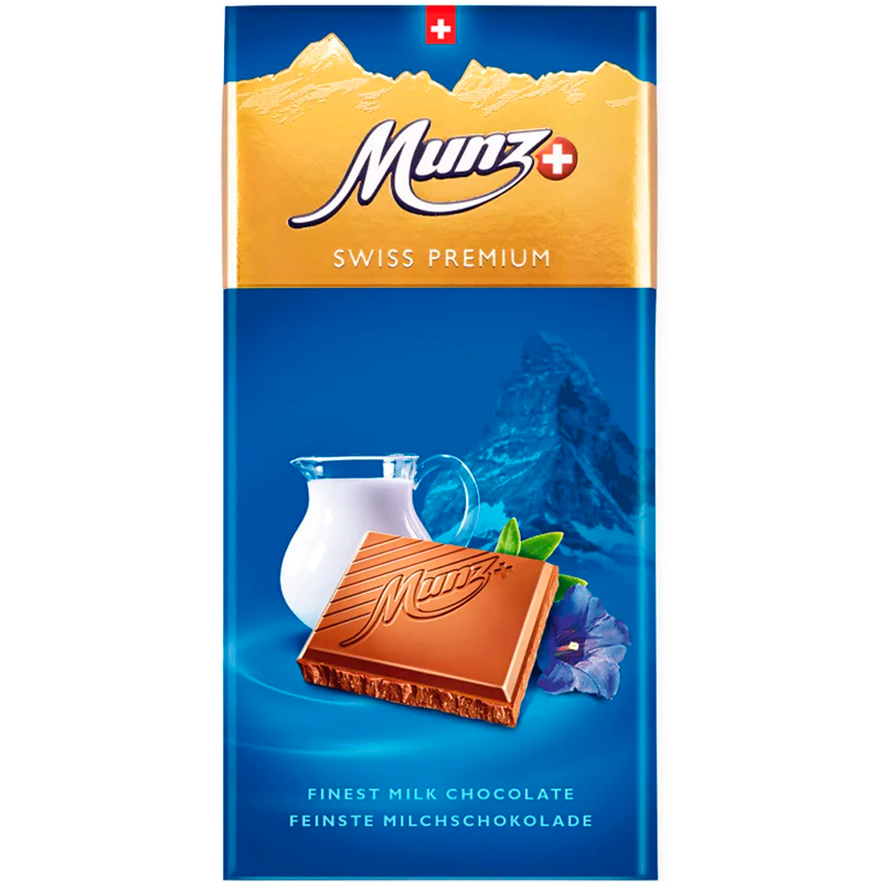 Шоколад Молочный 30% Munz 100гр Швейцария