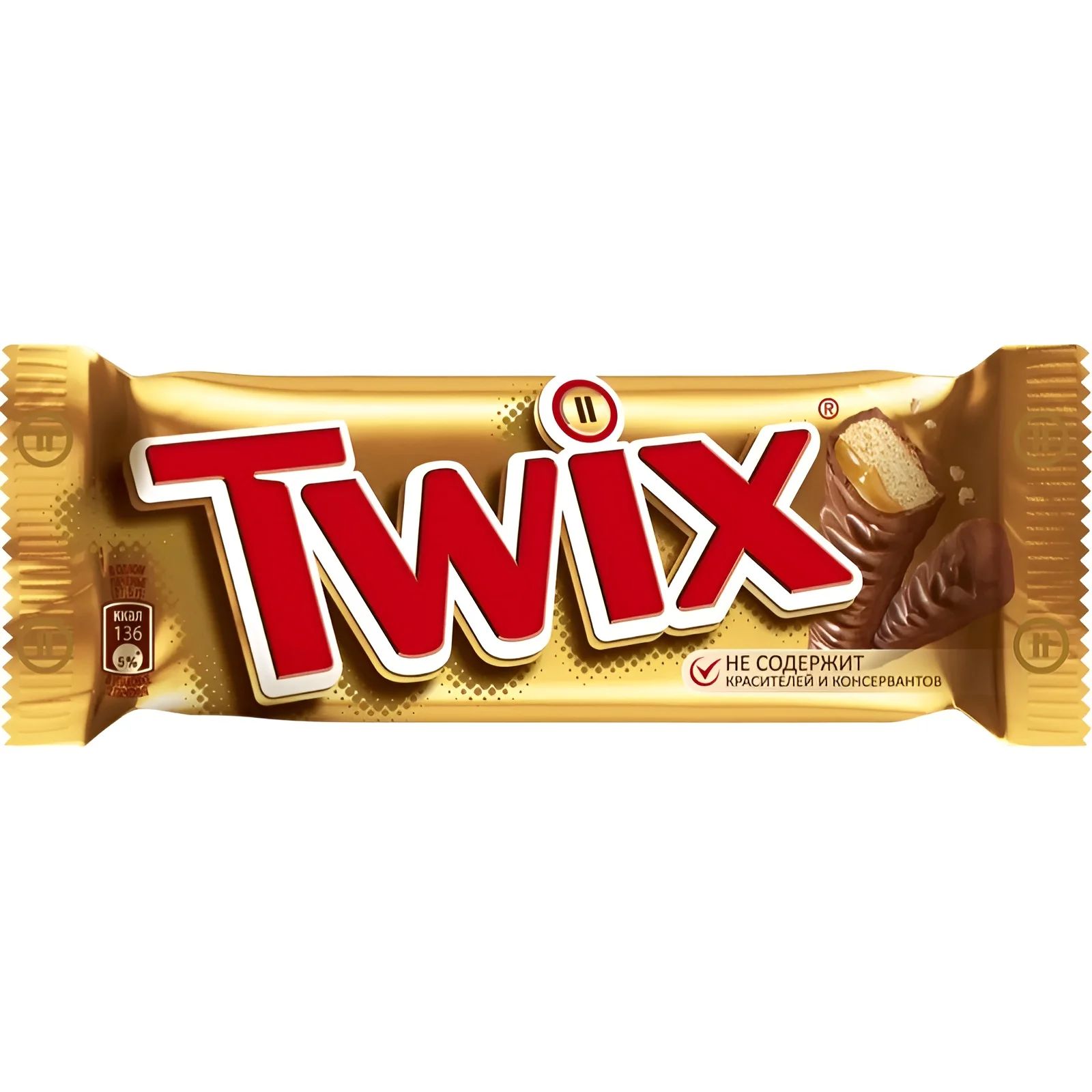 Батончик Шоколадный Twix Печенье с Карамелью 55гр Россия