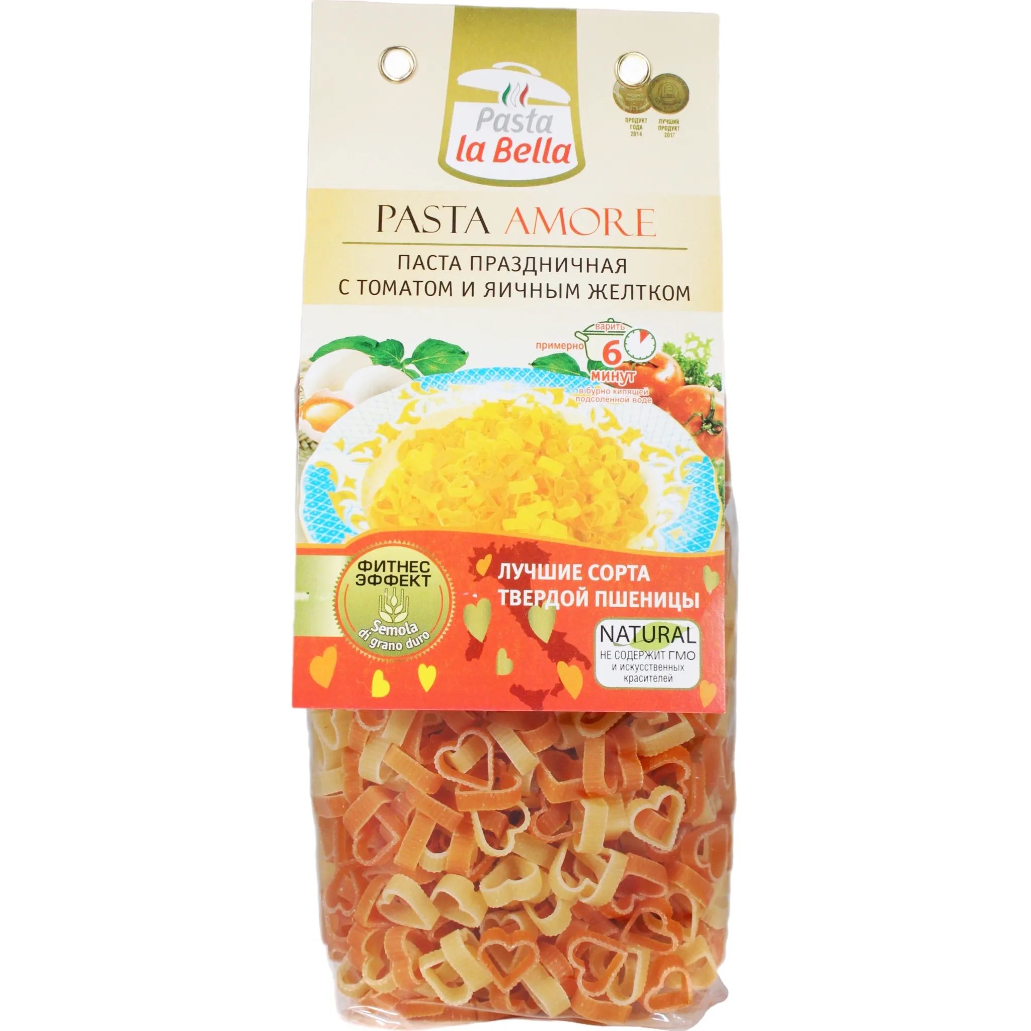 Паста Праздничная с Томатом и Желтком Pasta La Bella 250гр Россия