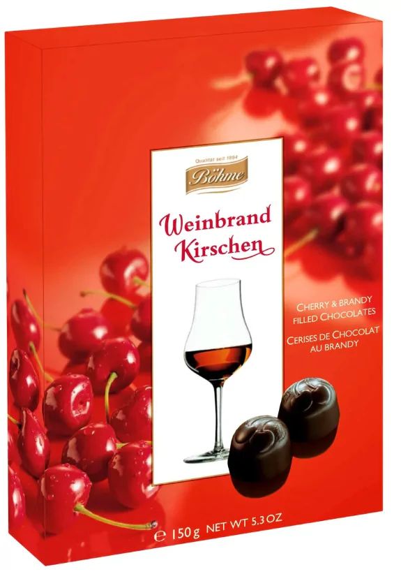Набор конфет BOHME Weinbrand Kirschen вишня в коньяке 150гр Гермамия