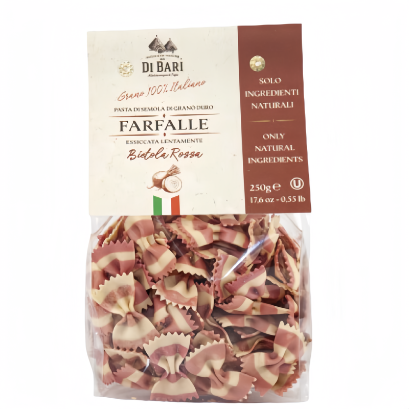 Макароны Di Bari Farfalle с Красной Свеклой 250гр Италия