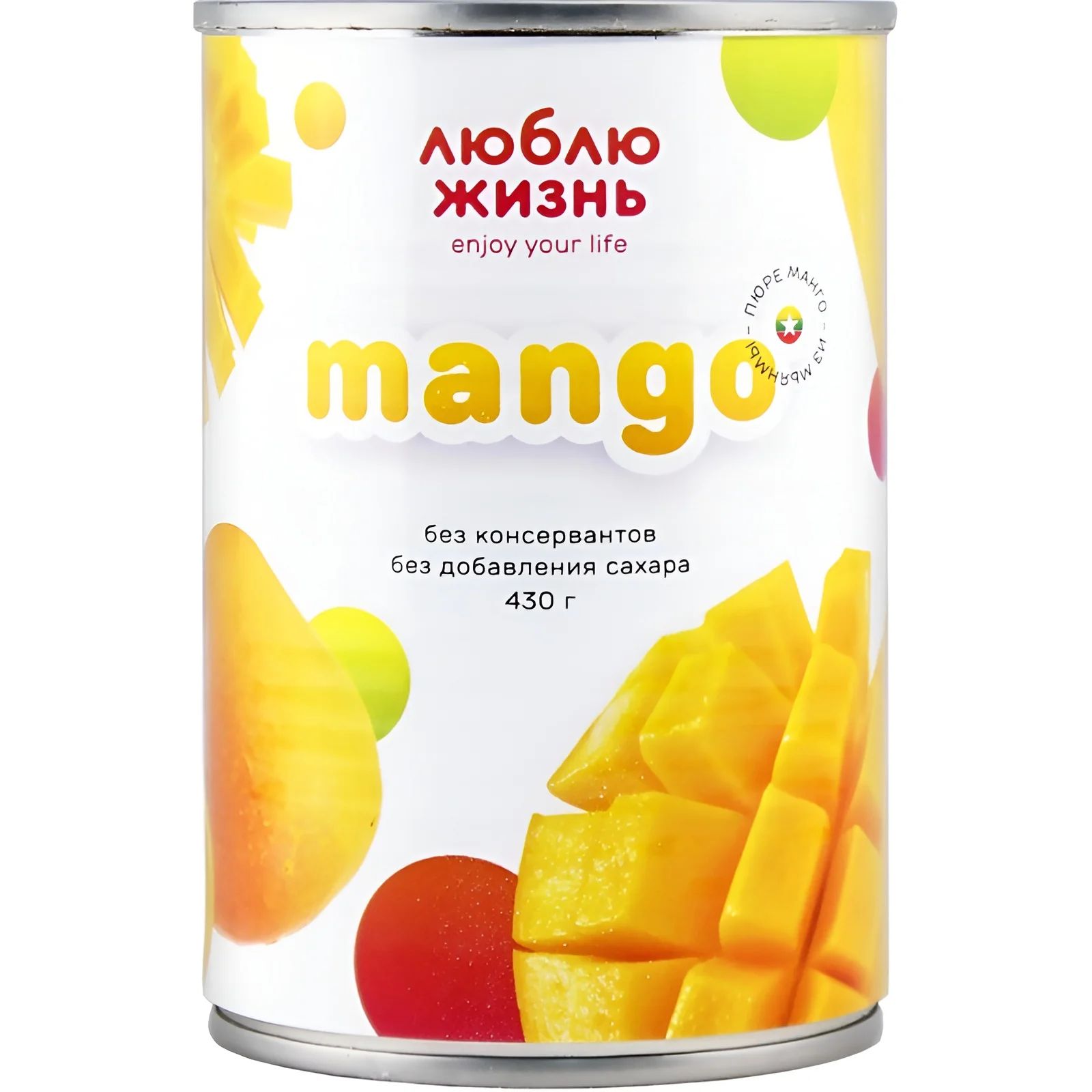 Пюре Манго Без Сахара Люблю Жизнь 430гр Тайланд