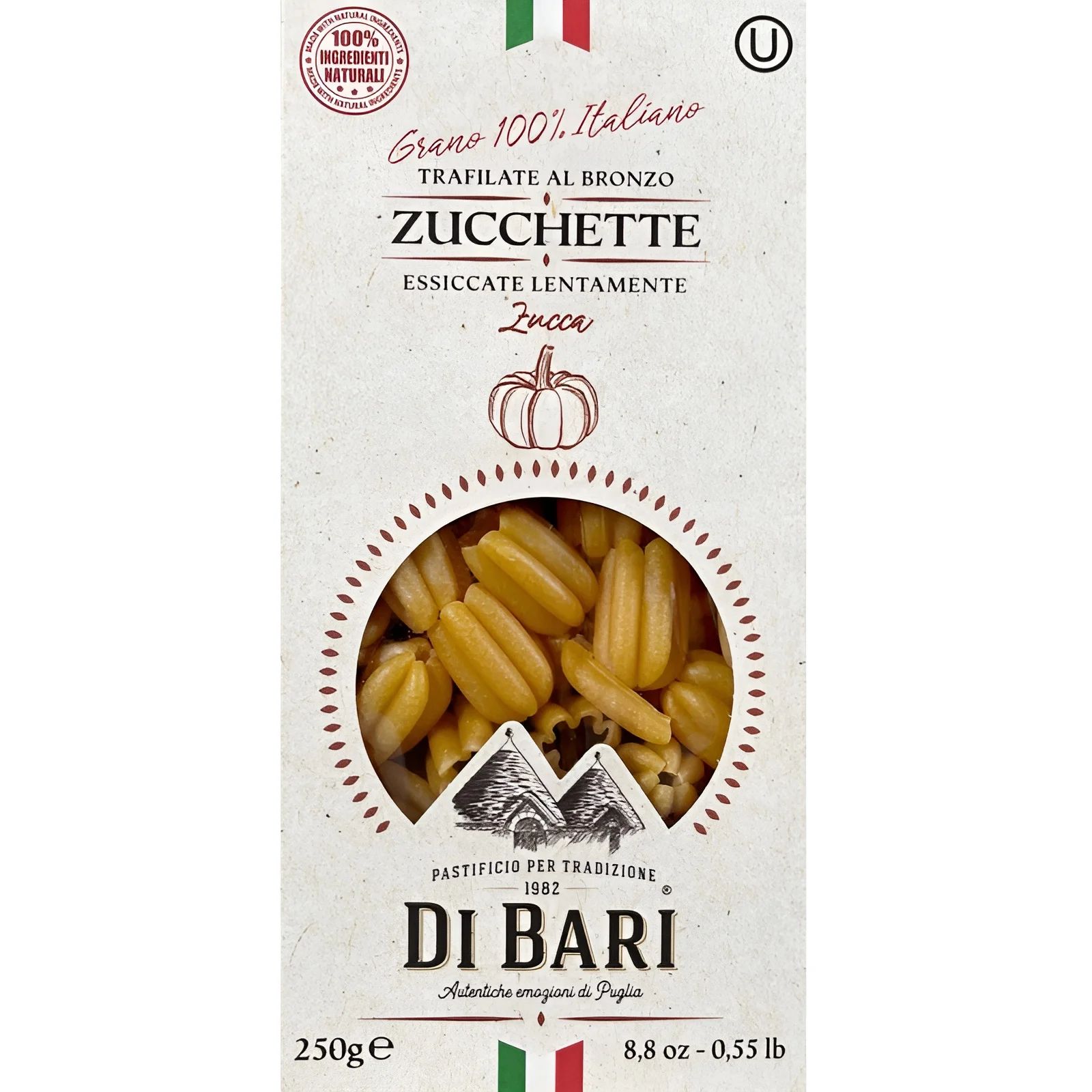 Макароны Di Bari Zucchette с Тыквой из Твердых Сортов Пшеницы 250гр Италия
