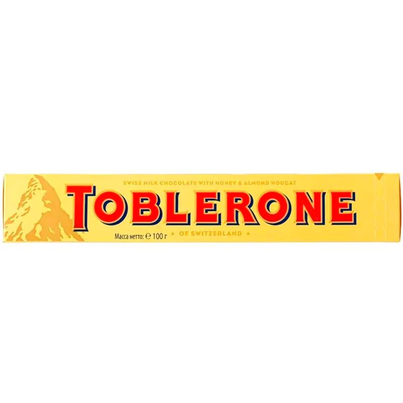Шоколад TOBLERONE молочный с медово-миндальной нугой 100гр Швейцария