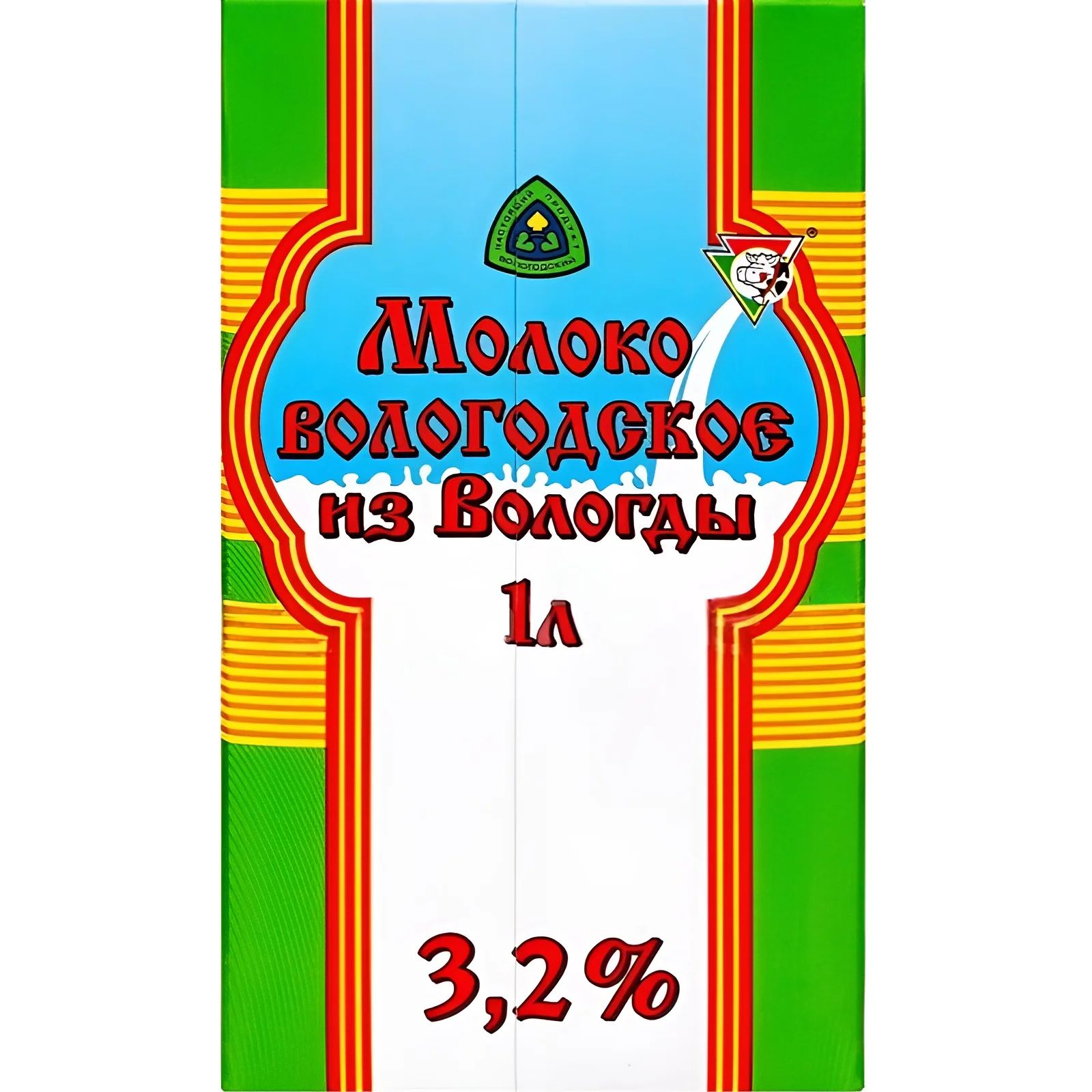 Молоко Вологодское 3,2% 1л
