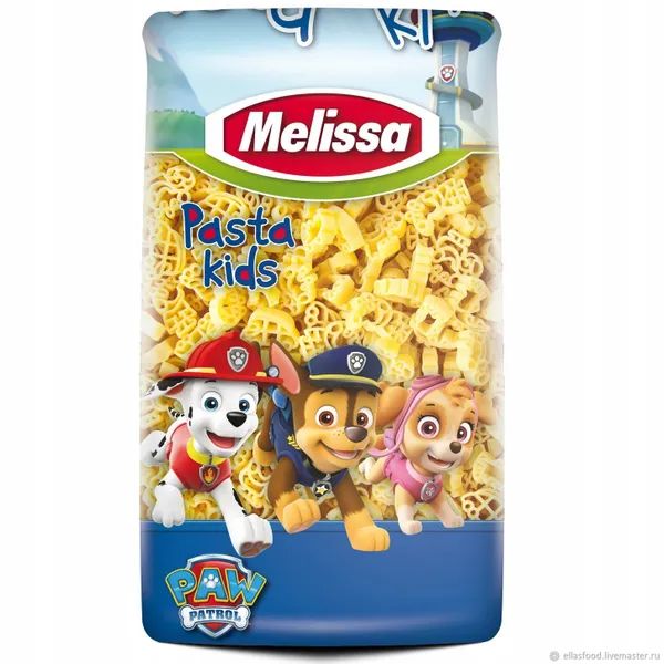 Паста Щенячий Патруль Pasta Kids из Твердых Сортов Пшеницы Melissa 500гр Греция