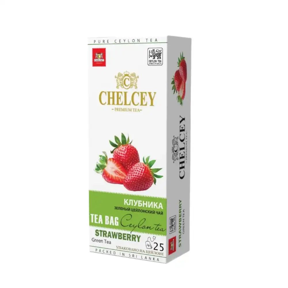 Чай Зеленый Chelcey со Вкусом Клубники 25*2гр Шри-Ланка