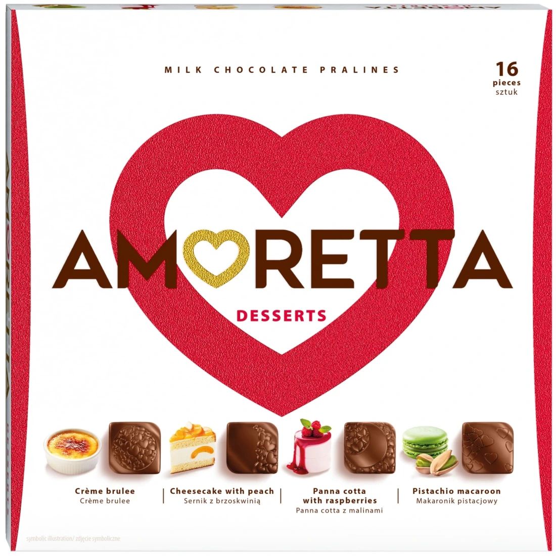 Конфеты Крем-брюле Макарон Фисташка Amoretta Desserts 106гр Польша