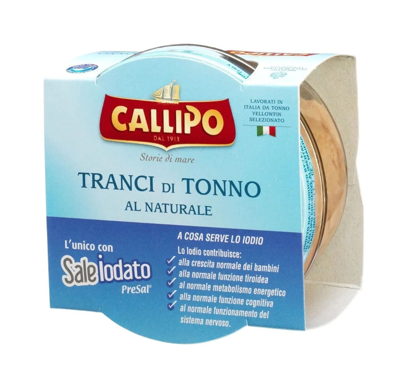 Тунец Филе-Ломтики Желтоперого в Собственном Соку Callipo 160гр Италия