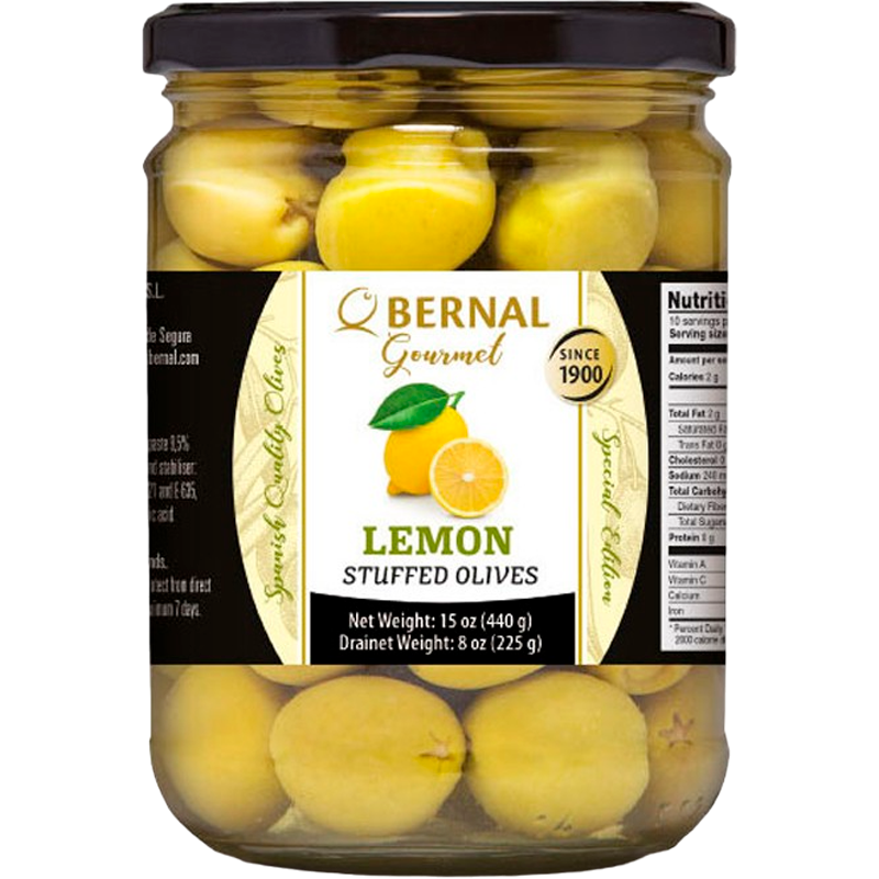 Оливки Фаршированные Лимоном Bernal 436гр Испания