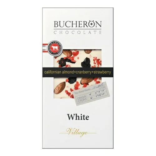 Шоколад Белый с Миндалем, Клюквой и Клубникой Bucheron 100гр Ярославль