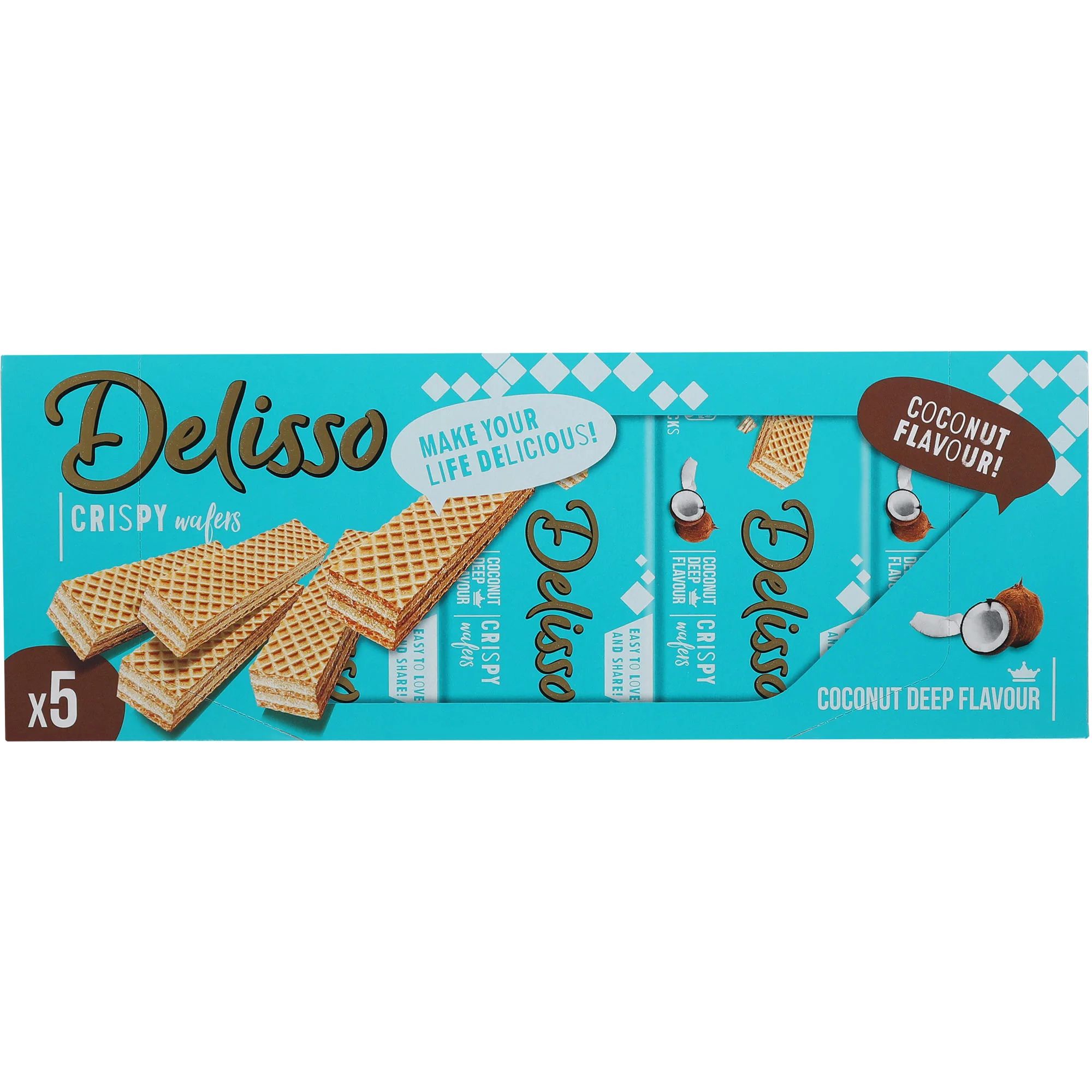 Вафли с Кокосовой Начинкой Delisso 200гр Турция