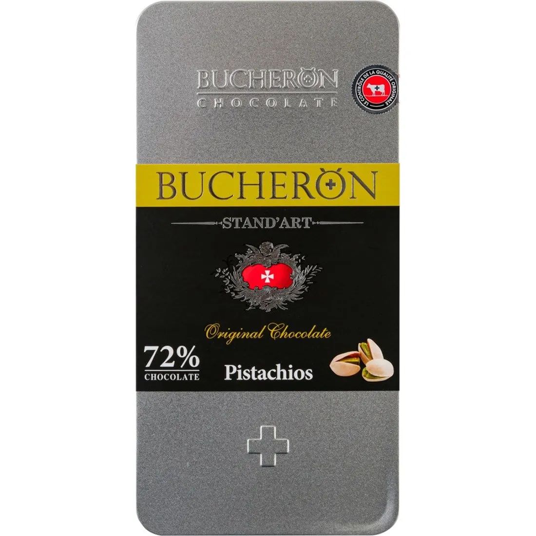 Шоколад Горький с Фисташками 72% Bucheron Standart 100гр ж/б Ярославль