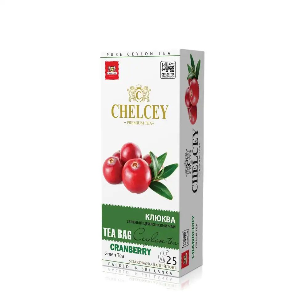 Чай Зеленый Chelcey со Вкусом Клюквы 25*2гр Шри-Ланка