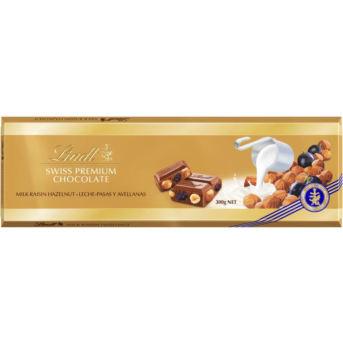 Шоколад Молочный Фундук-Изюм Lindt 300гр Швейцария