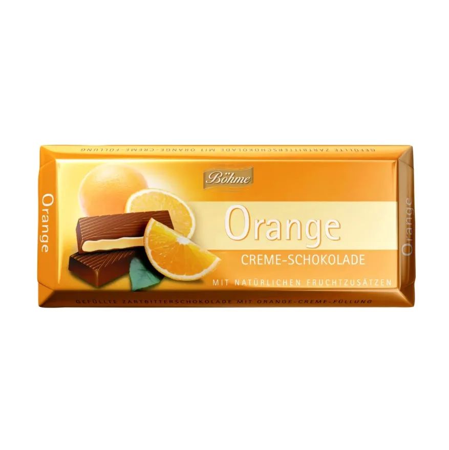 Шоколад Темный Bohme Orangen с Кремово-Апельсиновой Начинкой 100гр Германия