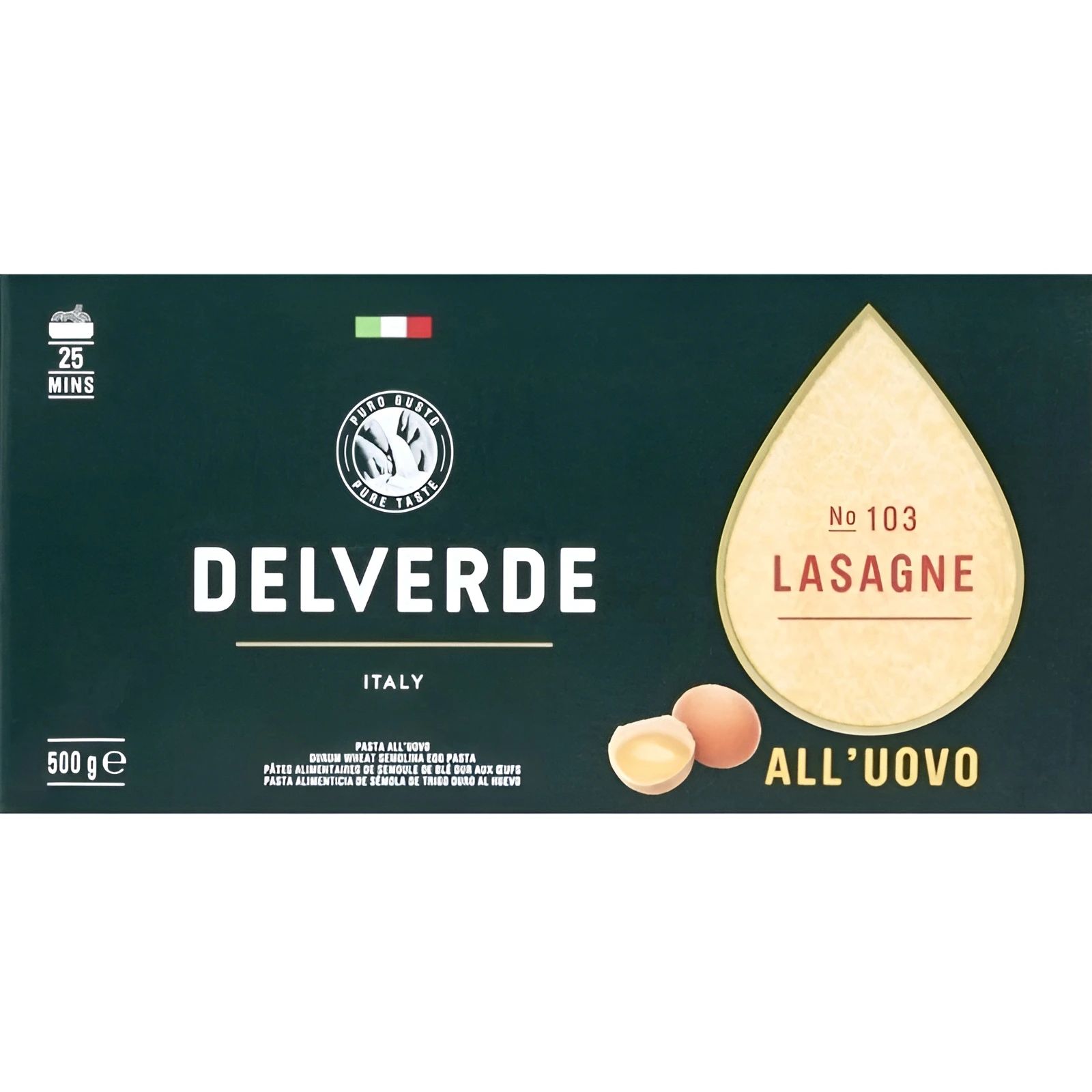 Макароны DELVERDE №103 Лазанье 500гр Италия