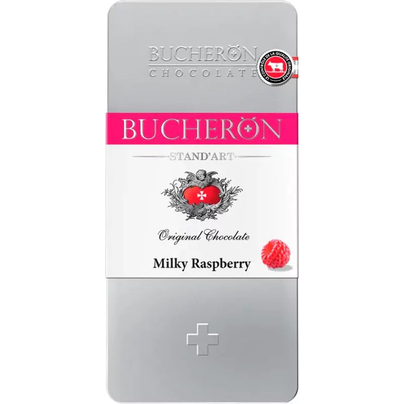 Шоколад Молочный с Кусочками Малины Bucheron Standart 100гр ж/б Ярославль