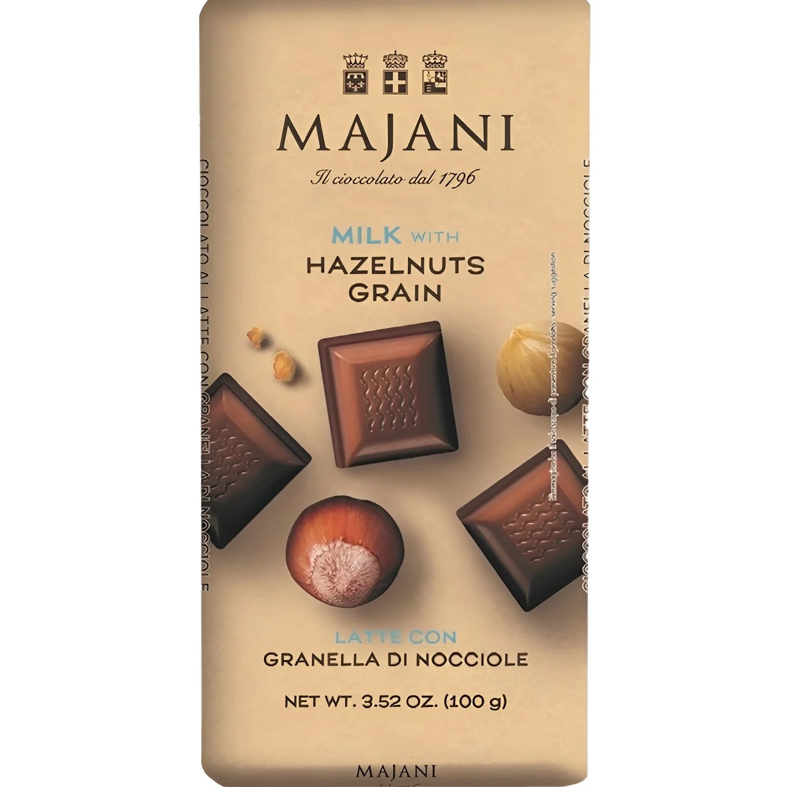 Шоколад Молочный с Фундуком Majani 100гр Италия