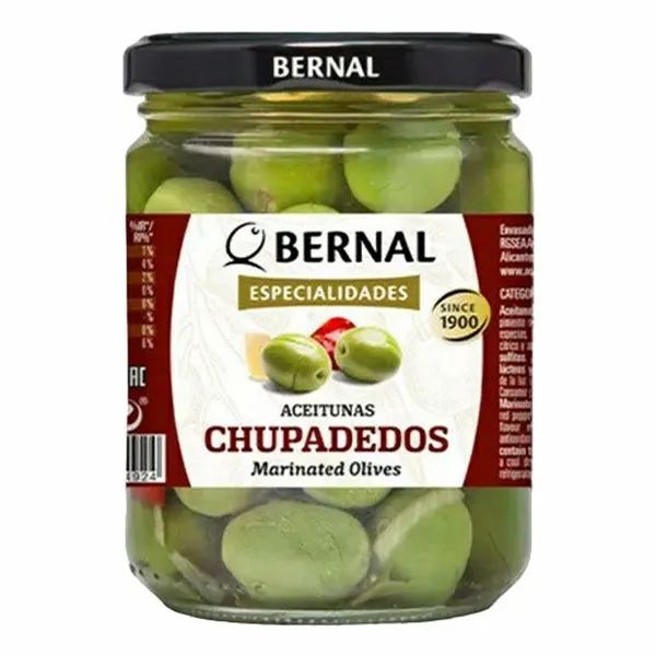 Оливки Bernal Chupadedos с косточкой 436гр Испания