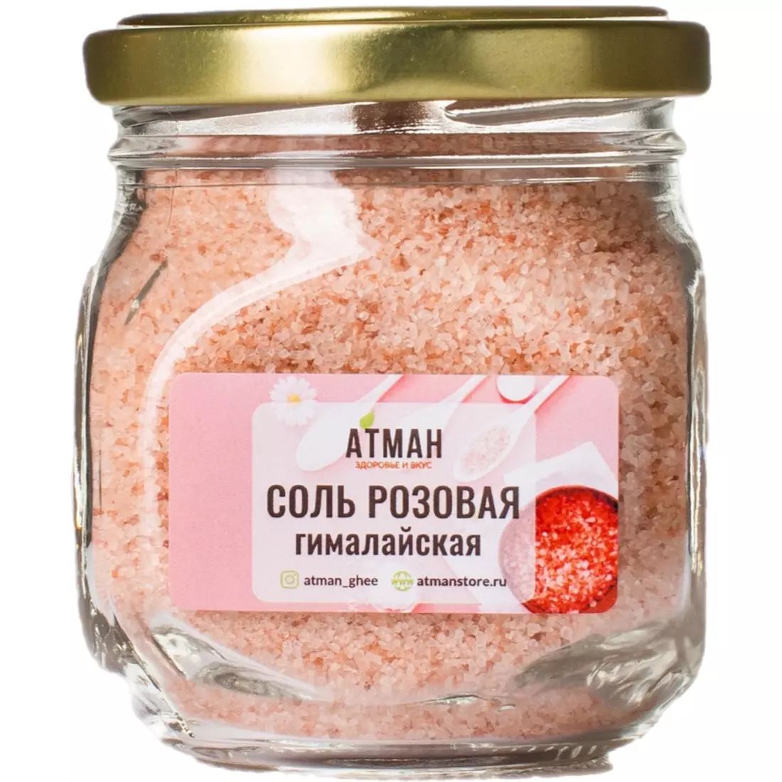 Соль Розовая Гималайская 100гр Атман Россия