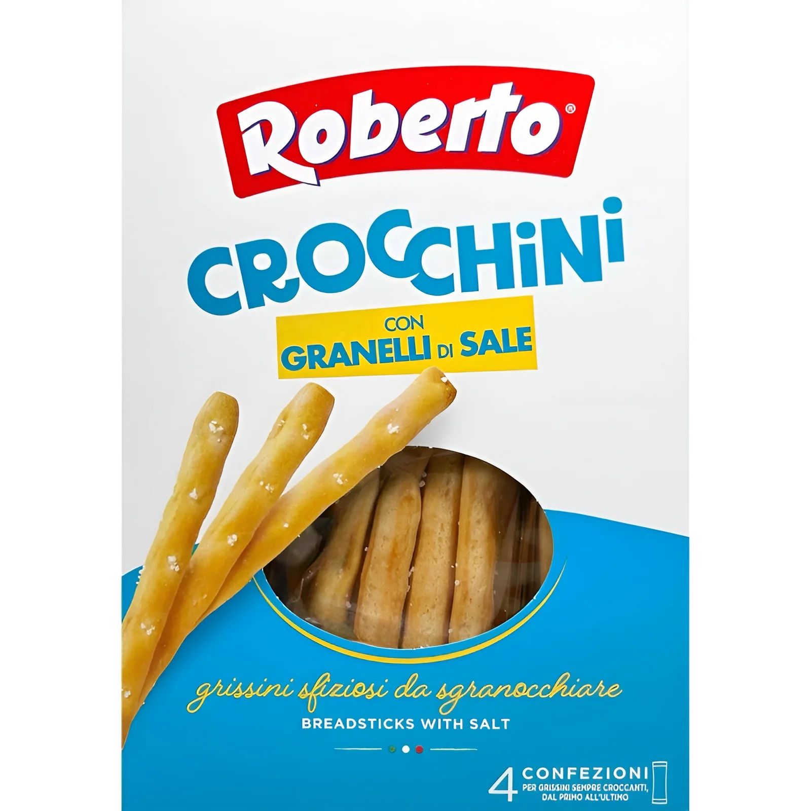 Хлебные Палочки Гриссини Кроккини Соленые Roberto 250гр Италия