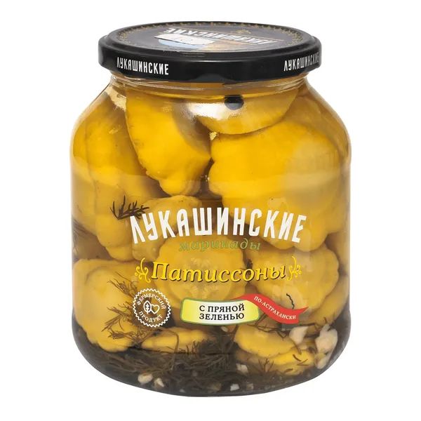 Патиссоны с Пряной Зеленью по Астрахански 670гр Лукашинские