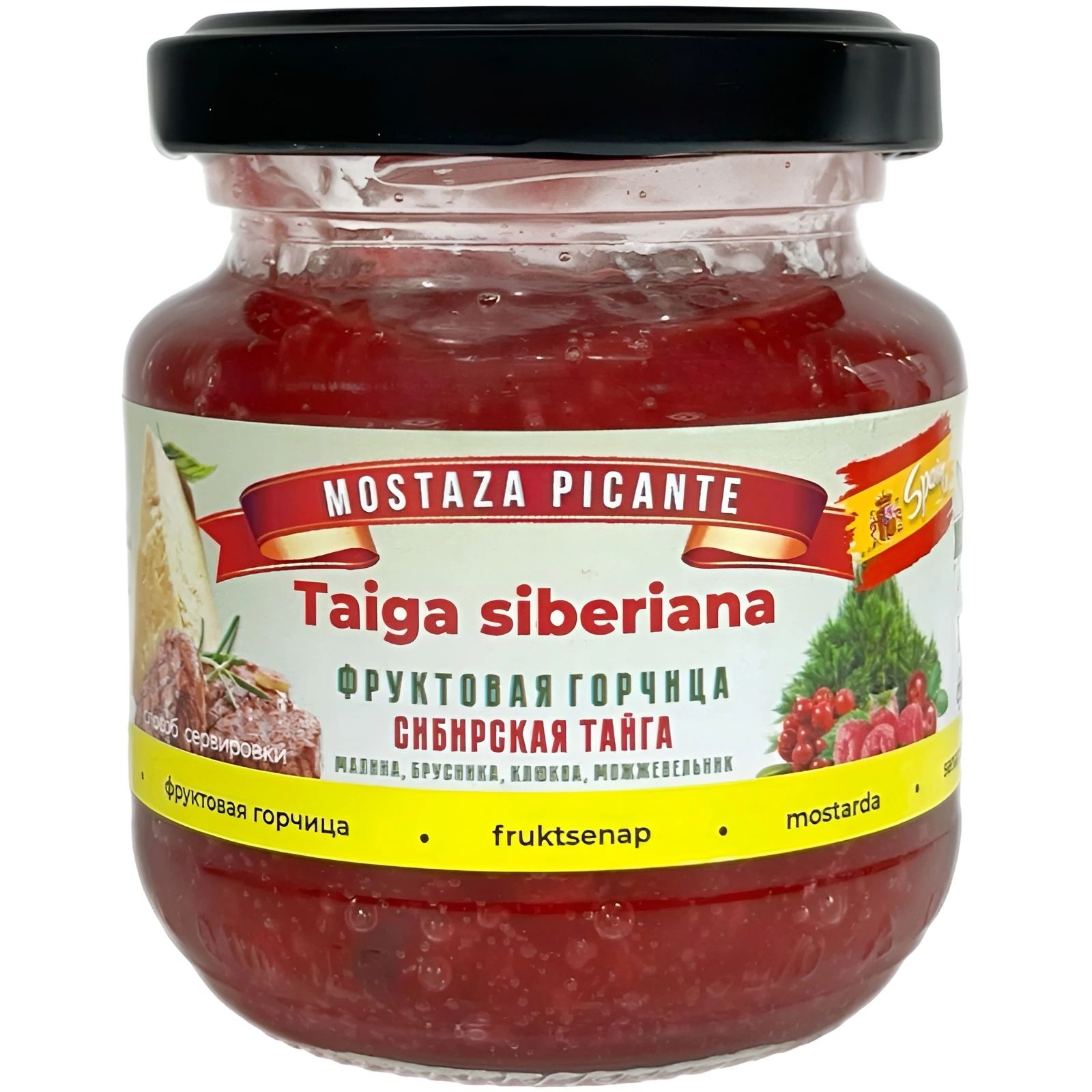 Горчица Фруктовая Сибирская Тайга Mostaza Picante 120гр Россия
