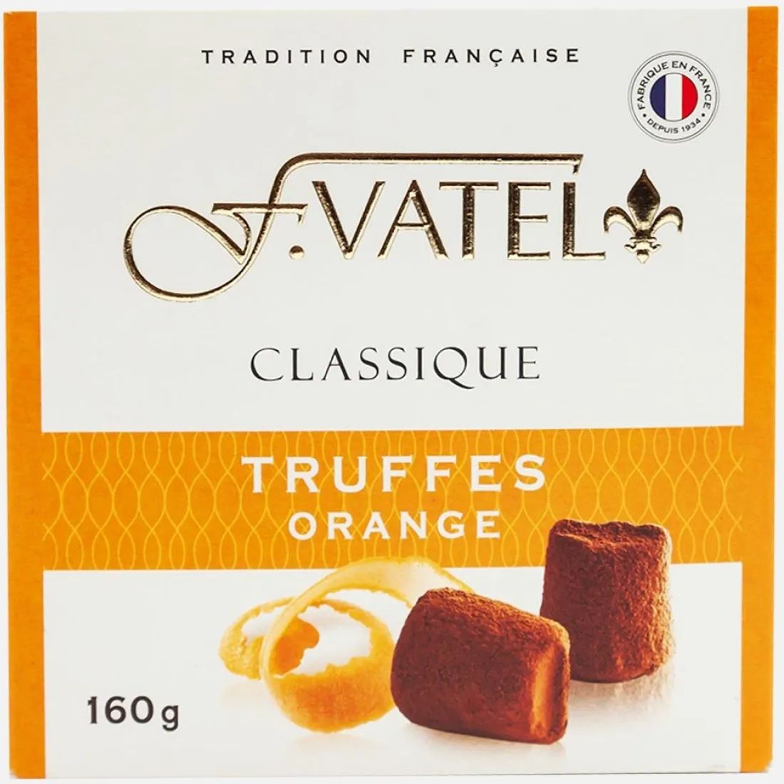 Трюфели с Апельсиновой Цедрой F.Vatel 160гр Франция