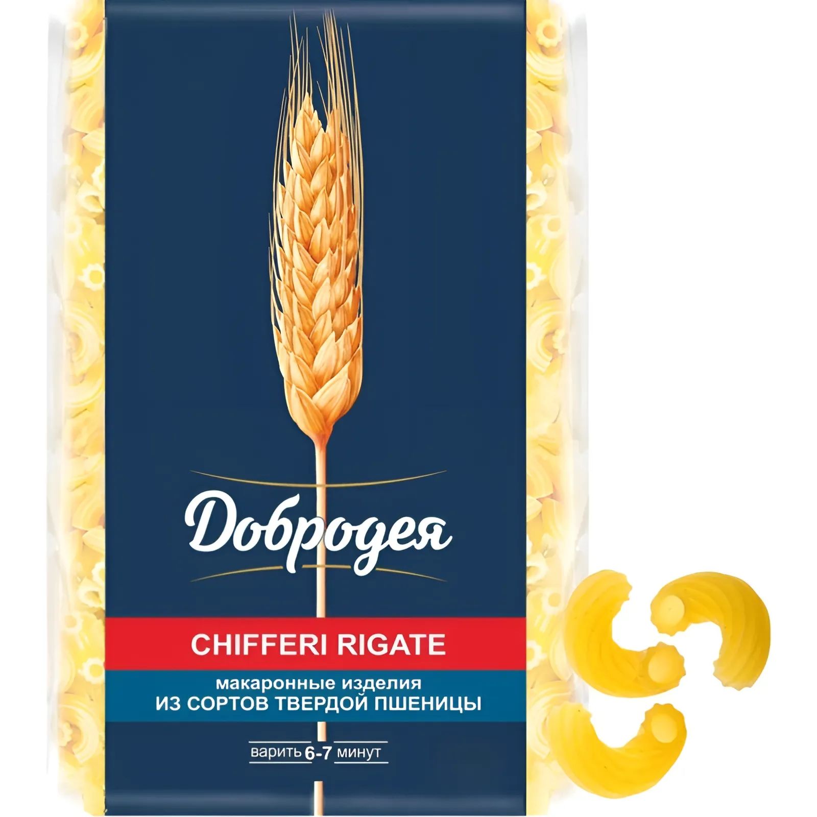 Макароны CHIFFERI RIGATE Рожки дружки Добродея 900гр Омск