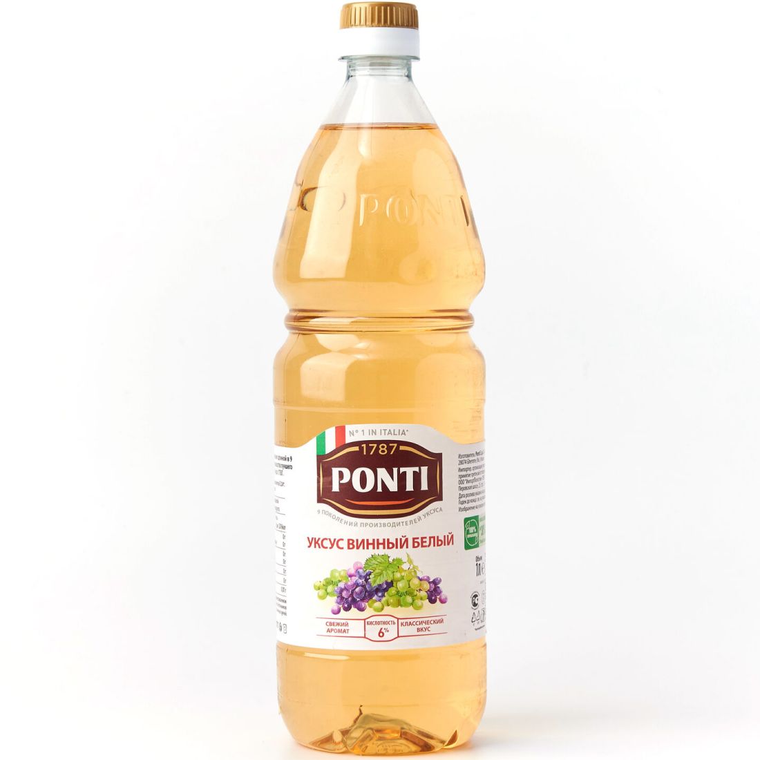 Уксус Винный Белый 6% Ponti 1000мл Италия