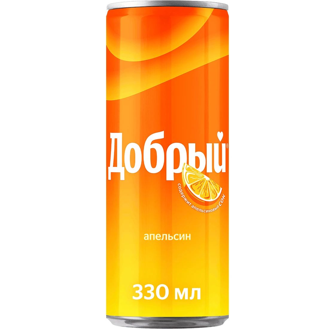 Напиток Газированный Добрый Апельсин 0,33л ж/б Россия