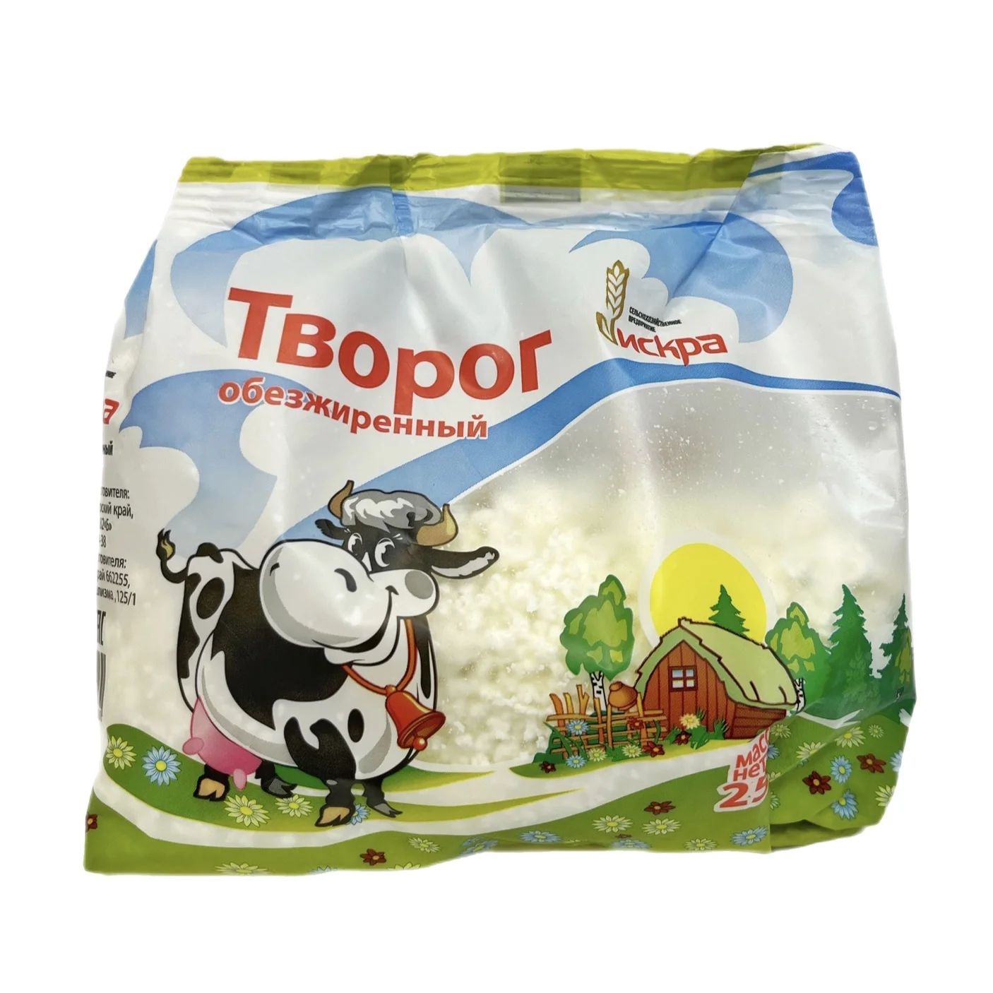 Творог Обезжиренный Искра 250гр Ужур