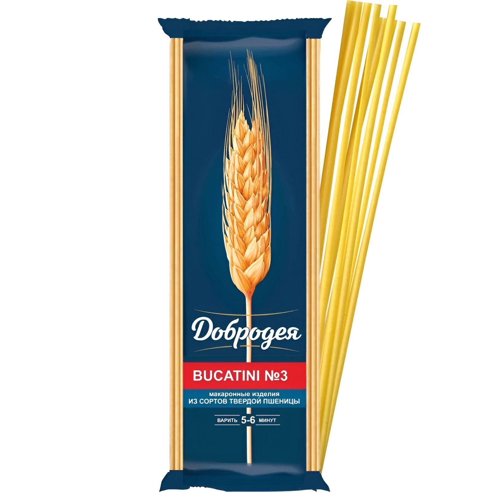 Макароны BUCATINI №3 из Твердых Сортов Пшеницы Добродея 300гр Омск