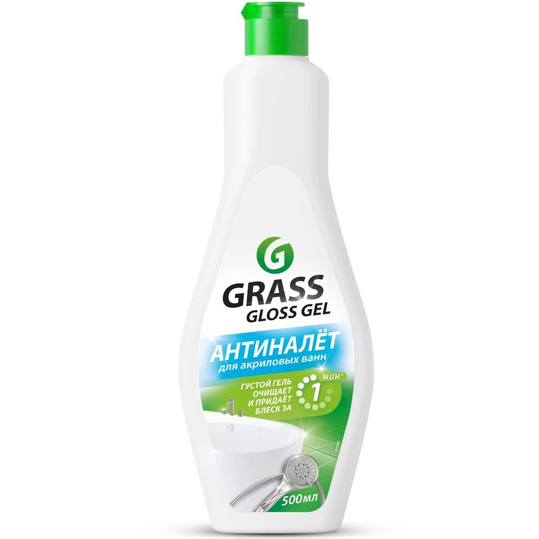 Средство Чистящее для Ванной Комнаты Анти-Налёт Gloss Gel 500мл Grass