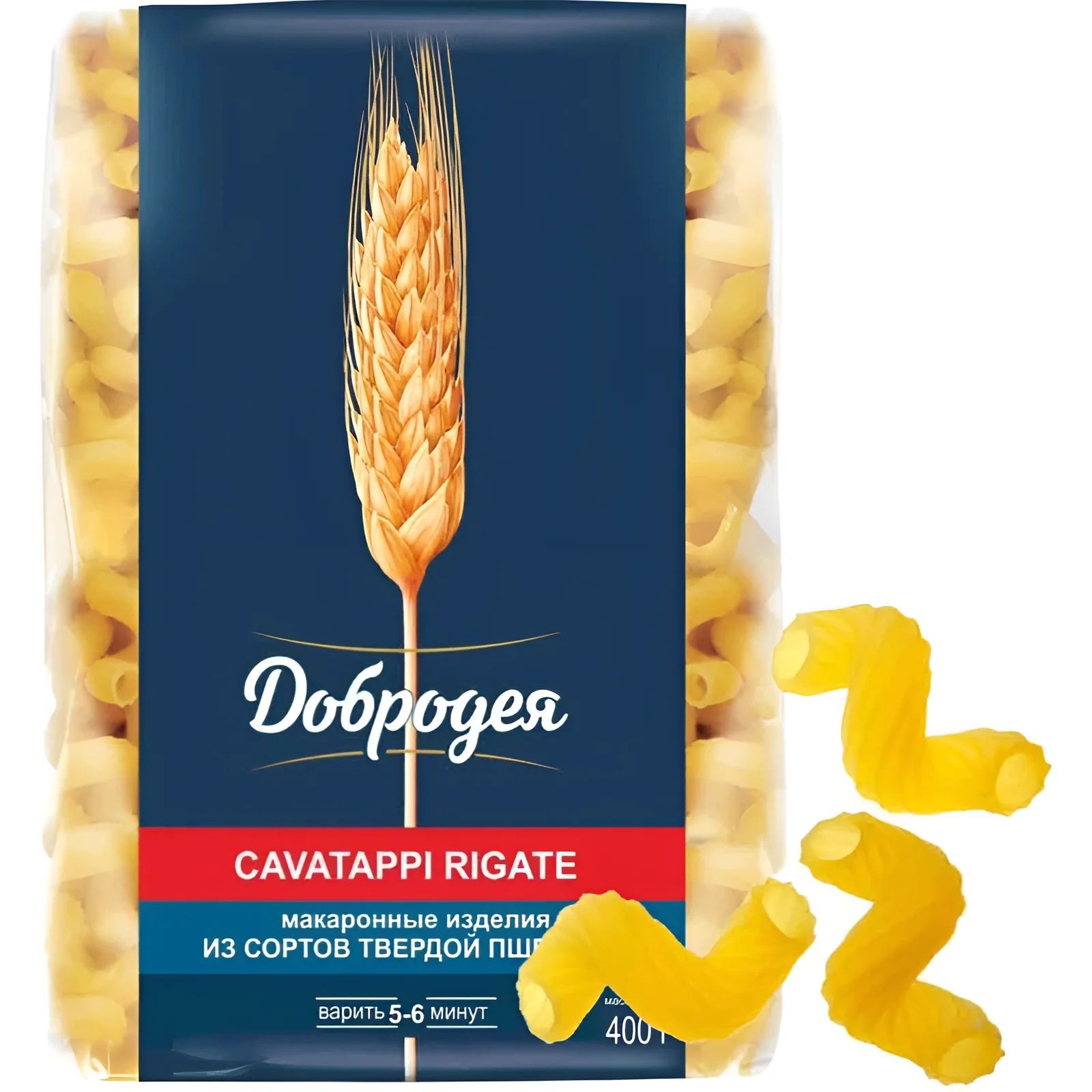 Макароны CAVATAPPI RIGATE Пружинка Добродея 900гр Омск