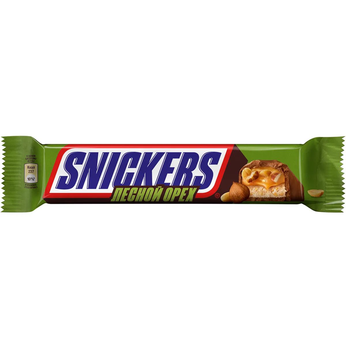 Батончик Шоколадный Snickers Лесной Орех 81гр Россия
