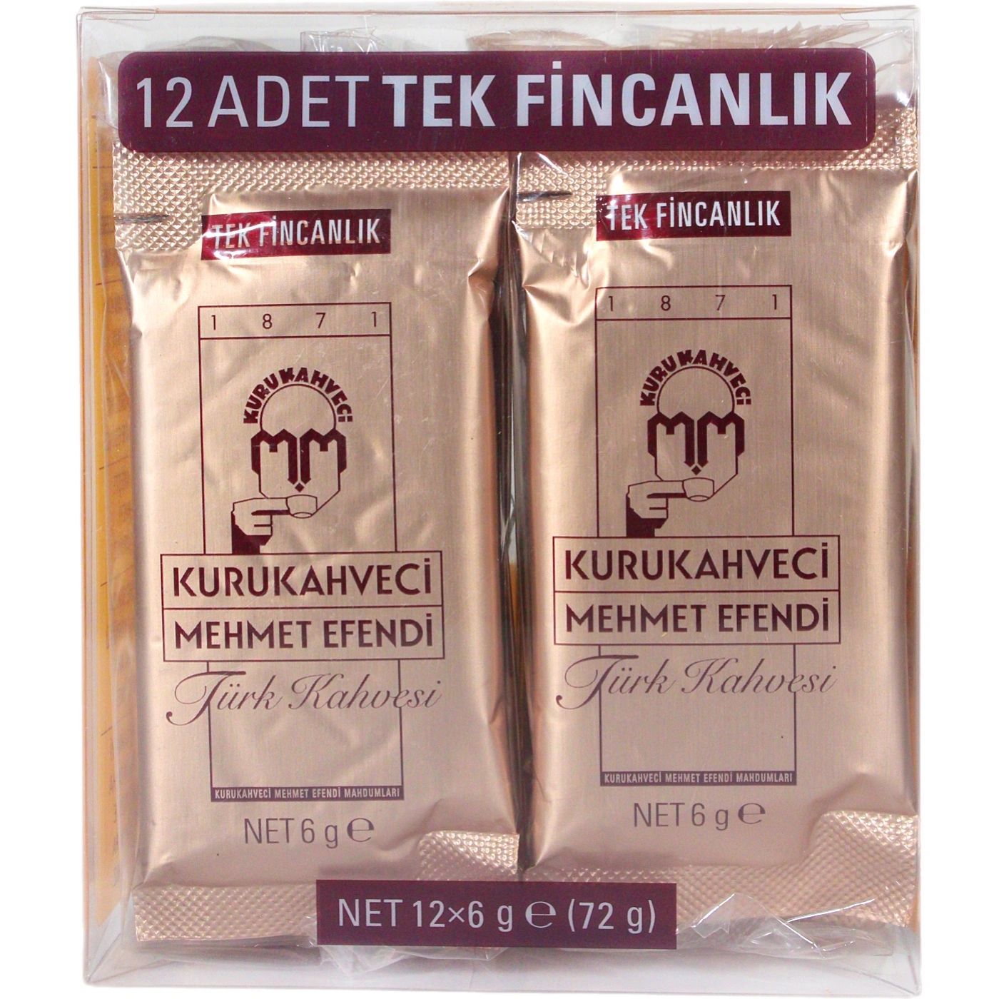 Кофе Молотый Kurukahveci Mehmet Efendi 12*6гр Турция