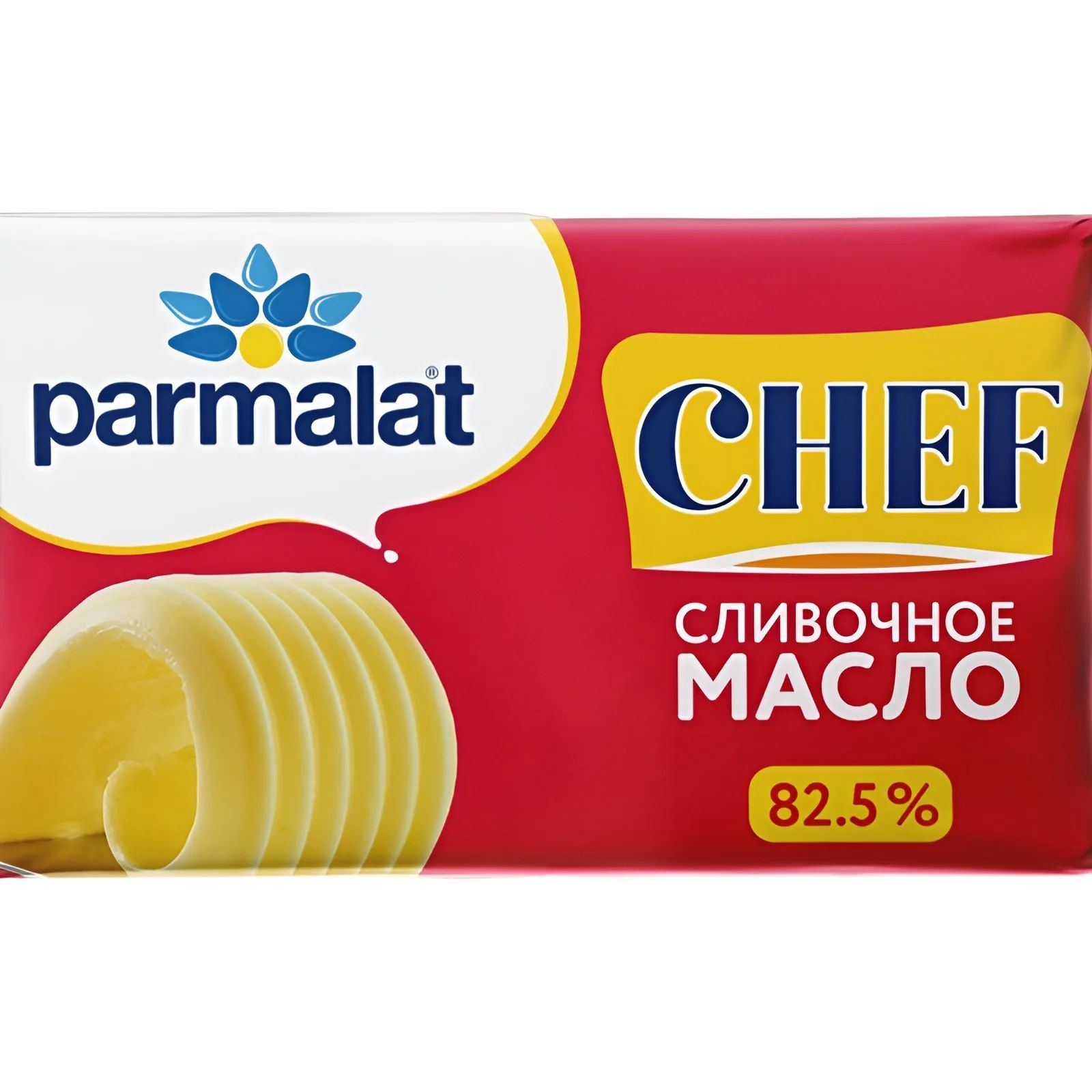 Масло сладко-сливочное несоленое 82,5% Parmalat Chef 180гр Беларусь
