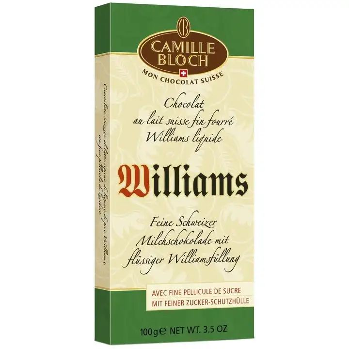 Шоколад Молочный с Грушевой Водкой Camille Bloch 100гр Швейцария